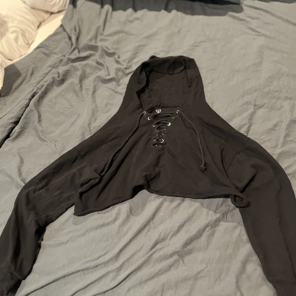 Windsor Black Crop Hoodie